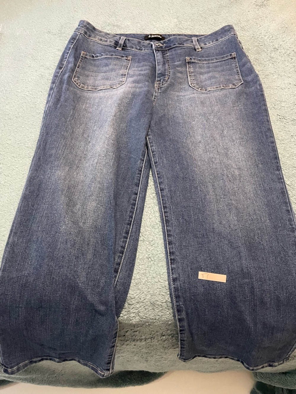 D. Jeans Women’s straight slightly wide Leg Jeans - Dark Blue Wash